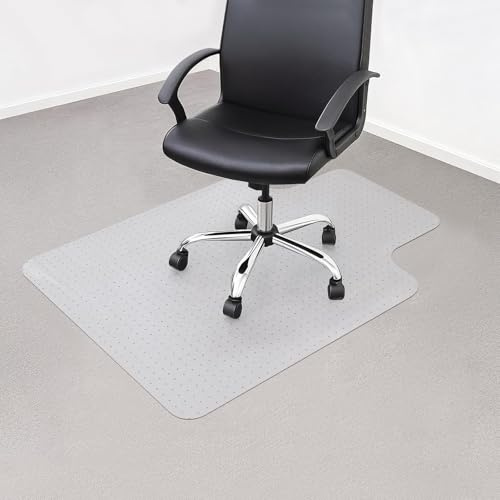 SUNNYNEST Office Chair Desk Mat 90x120cm PVC Safety Non Slip Floor Mats | Carpet Protector Mat for Home Offic Chair Desks Mats for Hard Floor T Shape Spiked