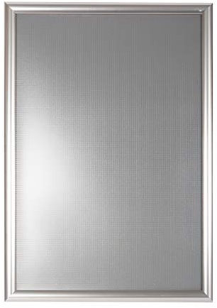 M&T DISPLAYS Alu-Klapprahmen 42 x 59,4 cm Bilderrahmen Stahlfarbend Din A2 Snap Frame