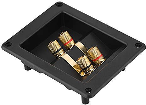 Altoparlante Terminale 4 Rame Binding Post Terminal Cable Connector Speaker Box Subwoofer Plug