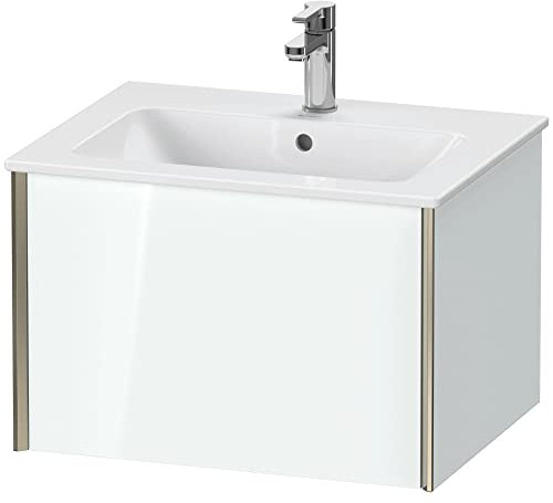 Duravit XViu 4025 Waschtischunterbau wandhängend, 1 Auszug, für Waschtisch ME by Starck 233663, 610x480 mm, Farbe (Front/Korpus): Champagner matt/weiß hgl. - XV40250B185