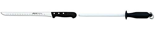 Arcos Universal Cuchillo jamonero flexible, 280 mm (estuche) + 278100 Chaira, 230 mm (caja)