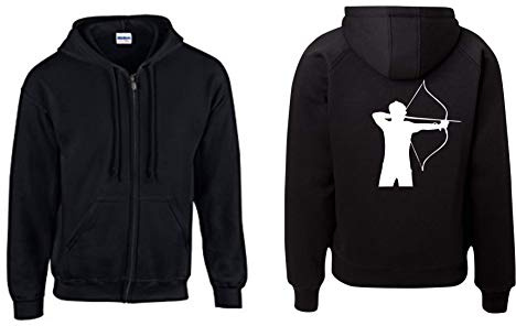 Textilhandel Hering Jacke - Bogenschießen (Schwarz, XXL)