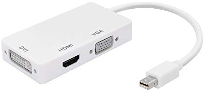 YACSEJAO 3-in-1 Mini DP a HDMI, DVI, adattatore VGA 4K Mini Displayport 1.2 Converter, Thunderbolt e Thunderbolt 2 porte compatibili per MacBook, PC, proiettore, Surface Pro