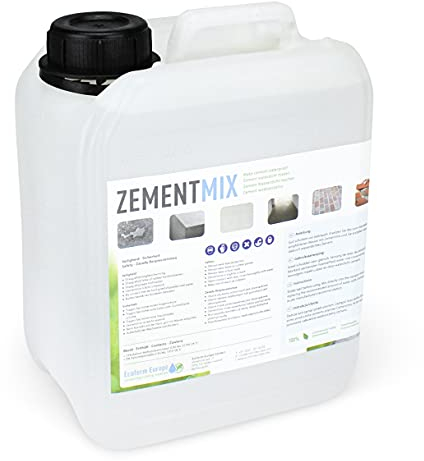 Ecoform Zementmix - Betondichtmittel für WU Beton - flüssigkeitsdichten Beton - Frostschutz & wasserdichten Mörtel Für den Innen- und Außeneinsatz - 2,5 Liter