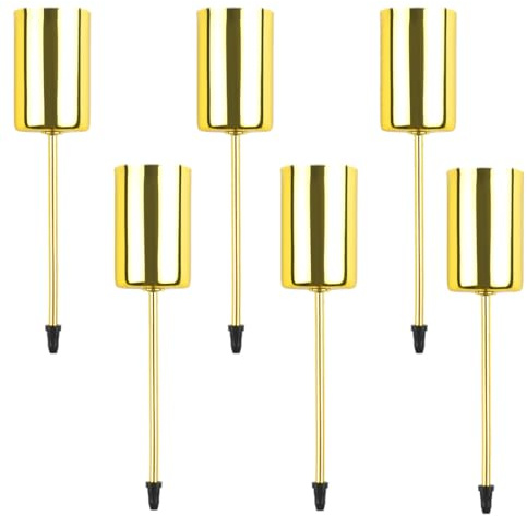 6 STK Ø 2.5cm Stabkerzenhalter Adventskranz Gold, Kerzenstecker, Kerzenständer Stabkerzen