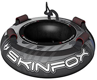 SKINFOX Snowtube Ø 100cm - BlackMix Aufblasbare Schlitten mit Griff Profi Snow Tube Rodelreifen Schneereifen Rutschreifen