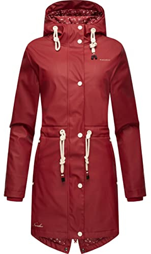 Navahoo Tropical Stormoo - Veste de pluie - Veste de transition - Parka fonctionnelle - Manteau de pluie - Pour femmes Rouge Sang M