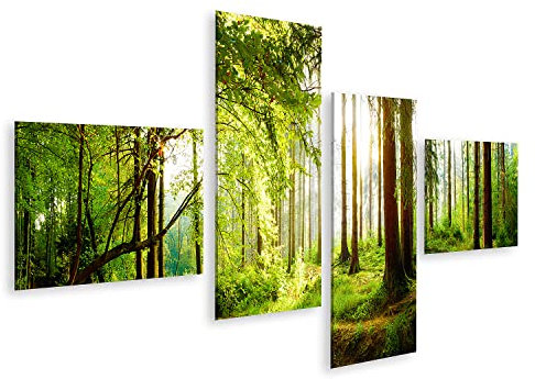 islandburner Quadro su tela Foresta Bella Primavera Sole Luminoso Alberi Bella Foresta L Quadri Stampe per soggiorno ufficio