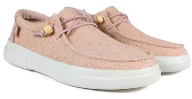 WALK IN PITAS | Kila | Mocasines de Mujer | Náuticos Casual | Zapatillas de Verano | Zapatos de Mujer Casuales y Cómodos | Calzado de Pitas | Nude 39