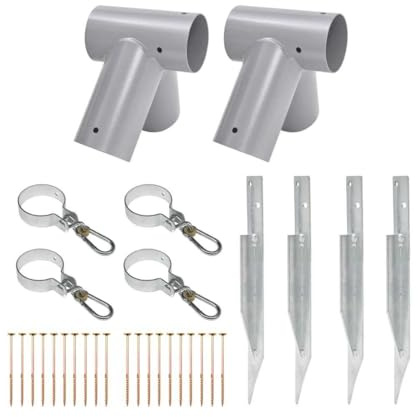 Kit per costruire un'altalena per parco giochi, altalena da giardino, prodotto nell'Unione Europea (grigio, 100°)