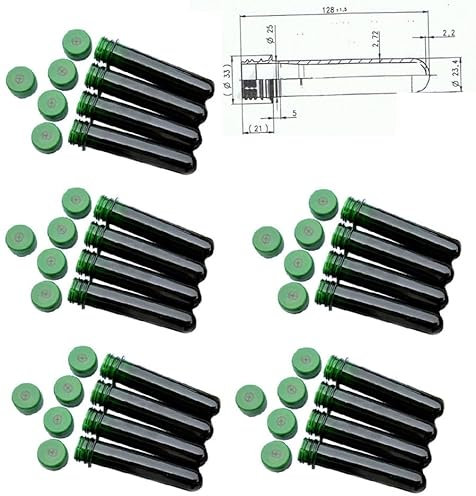 20 x geocaching petling + logotyp FTF-lock – grönt förformande rör vattentät skarv