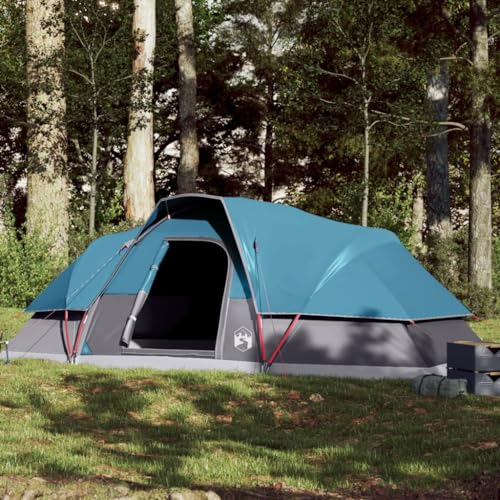 Tino Tech Kuppel-Familienzelt 9 Personen Outdoor Tent Gruppenzelt Winddicht Campingzelt Familienzelt Große Wurfzelt Festivalzelt Trekkingzelt 488x274x190 cm Polyester Blau