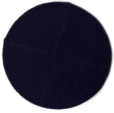 FULUJIDI Barett Baskenmützen Damenmode Lässig Einfacher Strick Mütze Für Damen Damen Elastische Künstler Mütze Mütze Hüte Navy-1