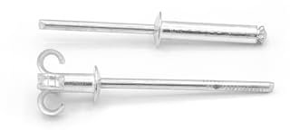 NOLDAR | Rivetti a Fiore in alluminio. 4,8 x 25 mm. Colore argento (100 pezzi)