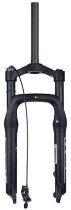 BSFHQS 4.0 Tire Mountainbike Federgabel 20 26 Zoll Fat Bike Luftgabel 1-1/8 Gerade Fahrrad Gabel Scheibenbremse Vorderradgabel 135mm Federweg 9 * 135mm QR HL/RL(Remote,20)