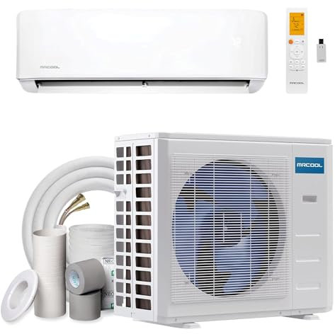MRCOOL 12000 BTU 115V Ductless Inverter Mini Split Air Conditioner & Heat Pump System, 5th Gen DIY - Wall-Mounted AC Unit w/ Heating and Cooling for Home, Office & Commercial Space