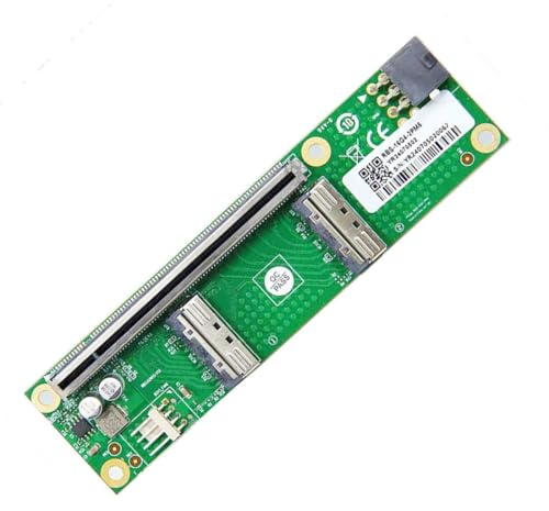 chenyang 2 Port PCI-E X16 to PCI-E 5.0 MCIO 8i 74Pin SFF-TA-1016 Adapter Mini Cool Edge IO Female PCI Expansion Card Adapter with 6Pin GPU Power Port for Expansion Graphics