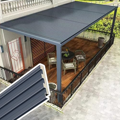 Paneles para Tejado 1 2 5 8 Piezas Panel de Láminas de Techo, Tablero de Revestimiento de Techo con Aislamiento de Aluminio, Placa de Cubierta de Tejas Impermeables, Paneles de Techo de Toldo y Cenado