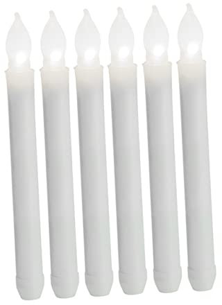 EXCEART 6pièces Bougies Coniques LED à Piles sans Flamme pour Décoration De Mariage Festival Bougies Électroniques