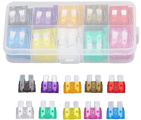 Hyuduo Kit de Fusible de la Hoja de Automóvil 2A a 35A 2A a 35A para Falla del Suministro de Alimentación con Aleación de Zinc, Diseño Compacto, Puntos de Fusión Precisos, Instalación Conveniente,
