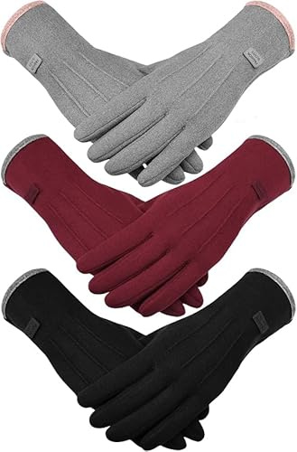 Gloves for Cold Weather - Warm Winter Gloves for Women Touchscreen Glove