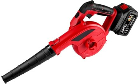 KLYDBMYT Soffiatore per Foglie 2 in 1, 3500 W, soffiatore Elettrico Senza Fili, 36000 Giri/min, spazzatrice da Giardino, attrezzo per Batteria da 18 V, Facile da Usare (Set da 2 batterie)