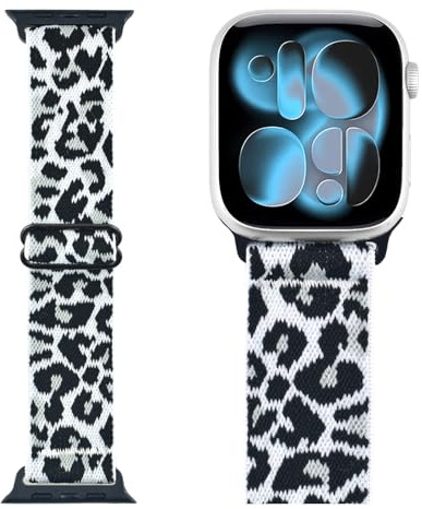 SITAFU Nylonarmband kompatibelt med Apple Watch 44 mm 46 mm (serie 11/10) 45 mm, 49 mm, 42 mm, justerbara elastiska sportband för iWatch Ultra3/2 SE3/2 serie 9 8 7 6 5 4 3 2 1, Nylon
