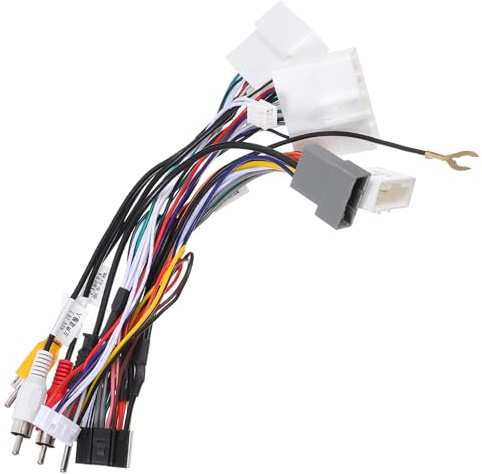 Ipetboom Adattatore Cablaggio Autoradio e Kit Cablaggio Stereo Per Auto, Alimentazione Elettrica Stabile, Plug-and-play, Compatibile Dispositivi Navigazione a Schermo Grande, Uso Automobilistico