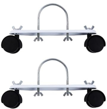 Wodsty Soporte de calentador de radiador de aceite con ruedas giratorias de 360° para calentadores eléctricos, soporte de acero al carbono resistente para la mayoría de las marcas, kit de ruedas