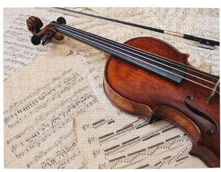 Puzzle per adulti Violino da 500 pezzi - Puzzle in legno per adulti e anziani