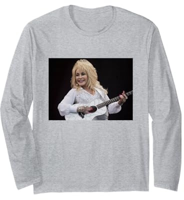 La chanteuse américaine Dolly Parton en Concert avec Guitare 2014 Manche Longue