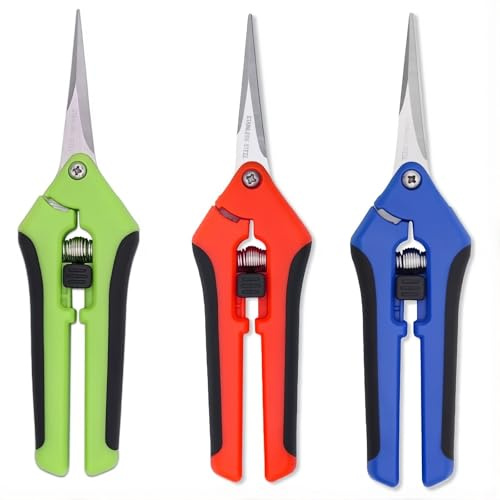 NiceNaiils 3Pcs Forbici da Giardinaggio Forgiate, Cesoie Per Piante Forbici Cesoie a Mano, Forbici Cesoie da Potatura,Potatura Potatore Da Giardinaggio Cesoie Da Potatura Cesoie Per Rami Antiscivolo
