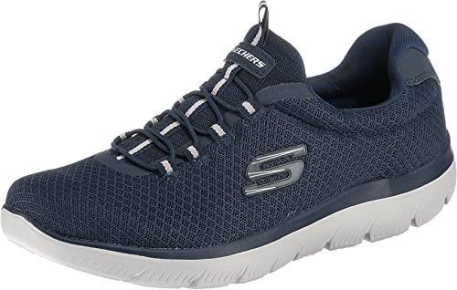 Skechers Homme Summits 52811 Espadrilles, Navy Mesh/Trim, 42 EU