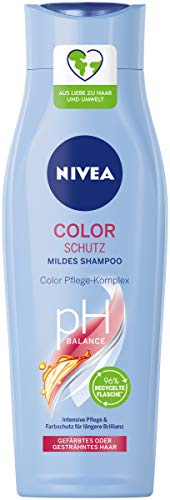 NIVEA Färgskydd milt schampo (250 ml), milt vårdande schampo med färgvårdande komplex, hårschampo för friskt, färgat hår