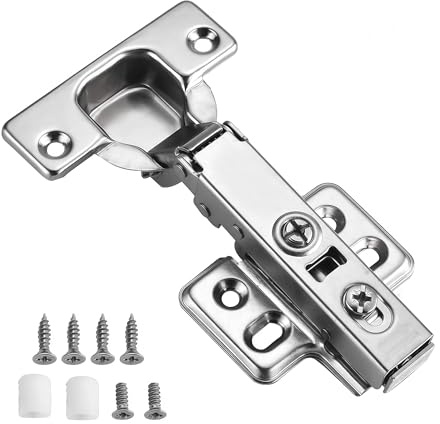 Blum 2-Pack Clip Top BLUMOTION Soft Close Hinges, 110 Degree Full Overlay Cabinet Hinges, with Clip Mounting Plates – Easy Installation for Frameless Cabinets