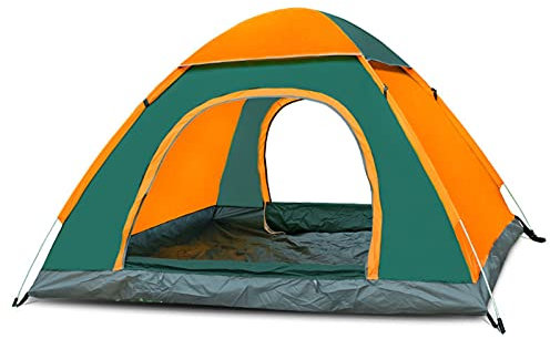 Pkfinrd Instant Pop-up Lightweight Camping Tent for 2 Persons Outdoor Easy-to-Set Automatic Family Travel Tent Portable Backpack Ultra-Light Waterproof Wind-Proof Uv-pr 2-3 People
