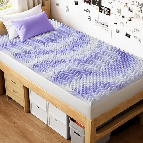 Dreamsmith 3 Inch Mattress Topper 7-Zone Memory Foam Mattress Topper Pressure Relief Soft Mattress Pad, CertiPUR-US Certified, Twin Size Bed