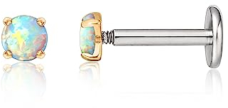 limerencia 18G Titan Tragus Piercing, 2 Stück Medizinische Lippenpiercing Labret Stecker Hypoallergen Helix Piercing ohr für Bauchnabel Zunge Augenbraue Lippe Septum Nase Ohr