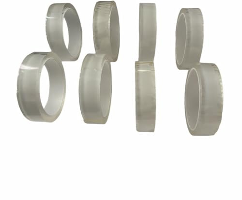 Double Sided Adhesive Tape Transparent Removable Reusable Adhesive Strip 8 Rolls of 1m x 2mm 5cm x 2mm Brand