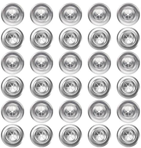 PATIKIL Rondelles Autobloquantes de 30 mm, 50 Pièces, Rondelles Perforées pour Épingles d'Isolation, Rondelles Plates en Plâtre 1,8 mm d'Épaisseur en Fer Galvanisé pour Mur et Plafond
