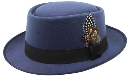 Trachtenhut Herren Damen Fedora Trachtenmode Fedora-Hut Traditionelle Hüte Trachten Hut Vintage Porkpie-Hüte mit Feder Unisex Erwachsene Outfit für Oktoberfest Besondere Anlässe