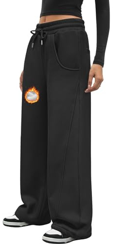 Voqeen Pantaloni Donna Invernali Casual Elastic Baggy Pantaloni Donna Larghi Y2K Pantaloni Sportivi con Tasche