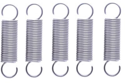 5 Stücke 304 Edelstahl Spannfeder Zugfeder Mit Haken 25mm, Durchmesser 0,5mm, Außendurchmesser 5mm
