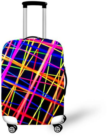 Muiuou Gepäckabdeckungen für Koffer,Schutzhaube für Kofferhülle Reise Waschbare Elastische Suitcase Cover Drucken Kofferschutzhülle,Passend für Kofferschutzbezug (M (22-24 Zoll),Stil 16)