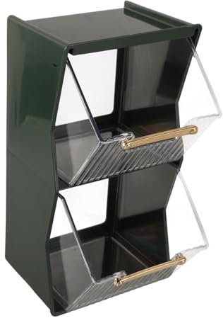 Garneck Double-Layer Tea Bag Storage Box Tea Bag Holder Organizer Countertop Accessory for Hotel Home