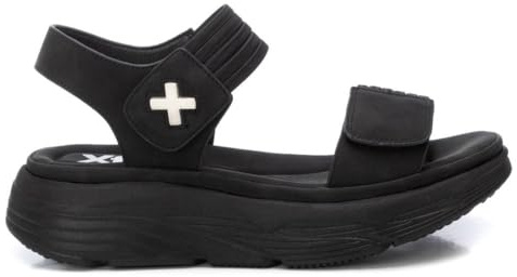 XTI - Sandalia Mujer Negro - Calzado Cómodo y Versátil - Moda casual - Modelo 14398605 (Talla 40)
