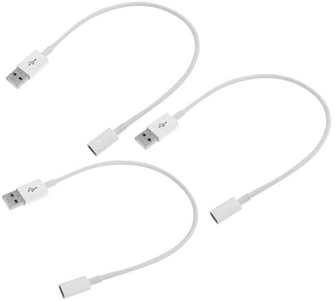 HOMSFOU 3pcs Usb Extension Cables Fast Charging Cable Phone Charger Type-c Adapter