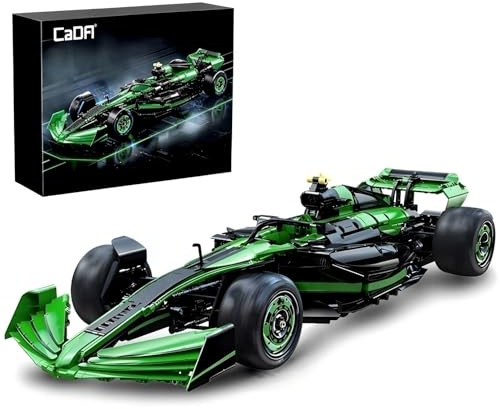 Technik F1 Auto für F1 Team C44 2024, 1:8 Groß Automodell Bausatz, 2553 Teile Klemmbausteine Formula 1 Auto MOC Set mit Bedruckte Steine, CADA C64010W, Mit Originalverpackung