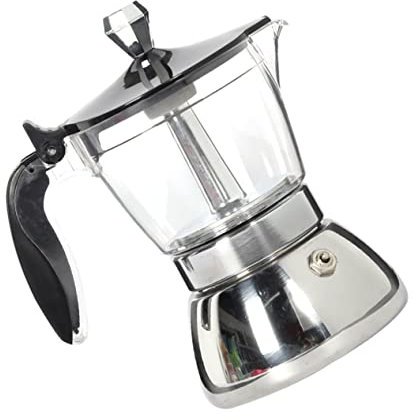 VICASKY Caffettiera Espresso Trasparente Tazze Design Caffetteria Festival Alta