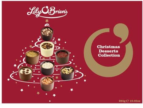 Lily O'Brien's Christmas Desserts Collection 285g - A 22 piece luxurious Chocolate Collection featuring Festive Flavours